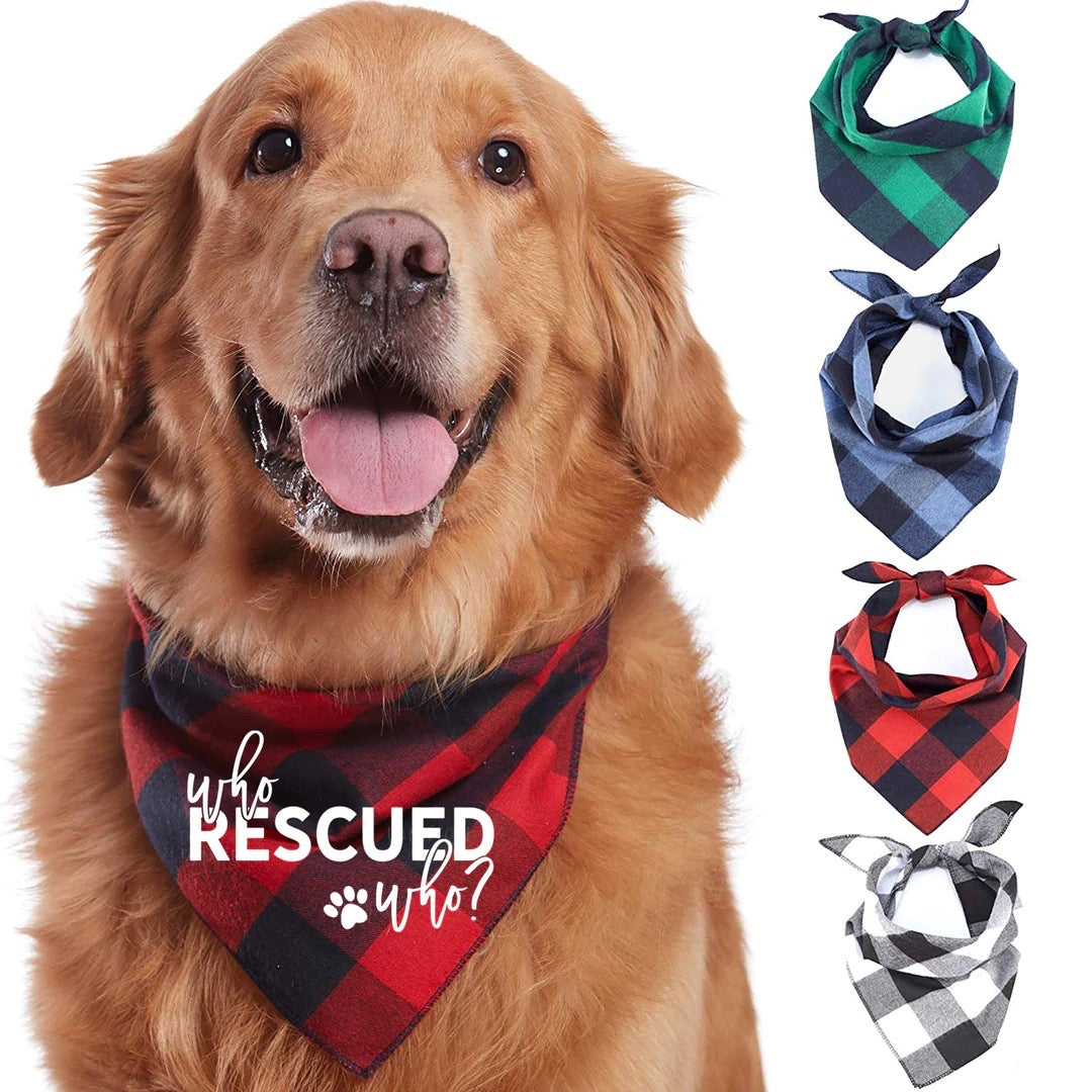 Who Rescued Who Dog Bandana