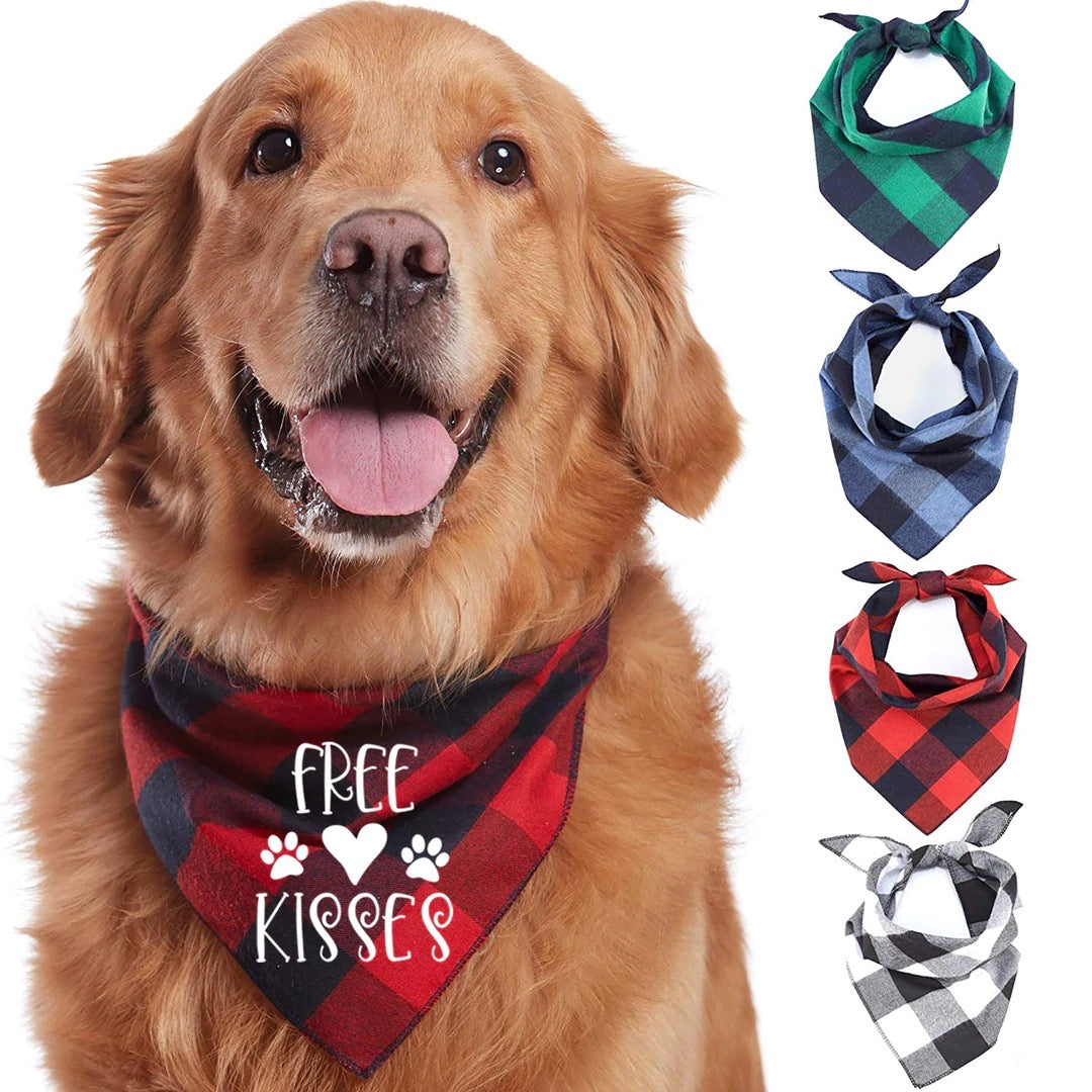 Free Kisses Dog Bandana