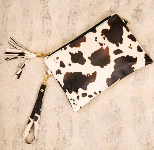 Cow Print Clutch